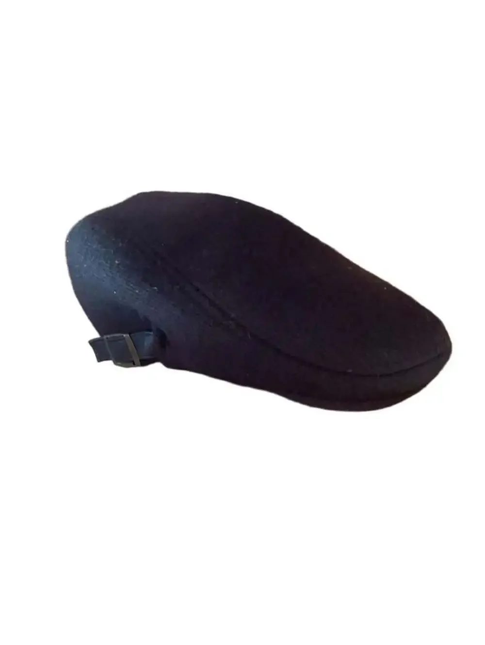Mens Adjustable Wool Blend Flat Ivy Newsboy Cap Black Driving Hat